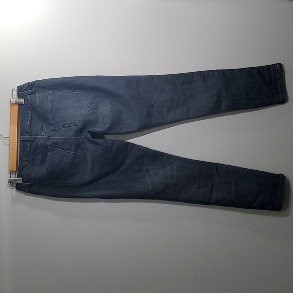 Kenneth Cole jeans womens size 27 US 4 dark blue distressed ankle slit … - Picture 2 of 16